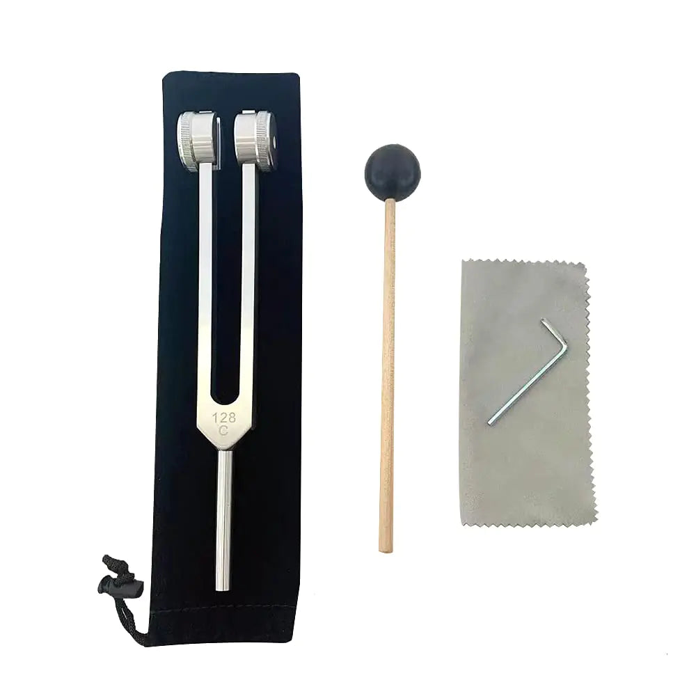 128Hz weighted tuning fork for sound healing and nervous system regulation