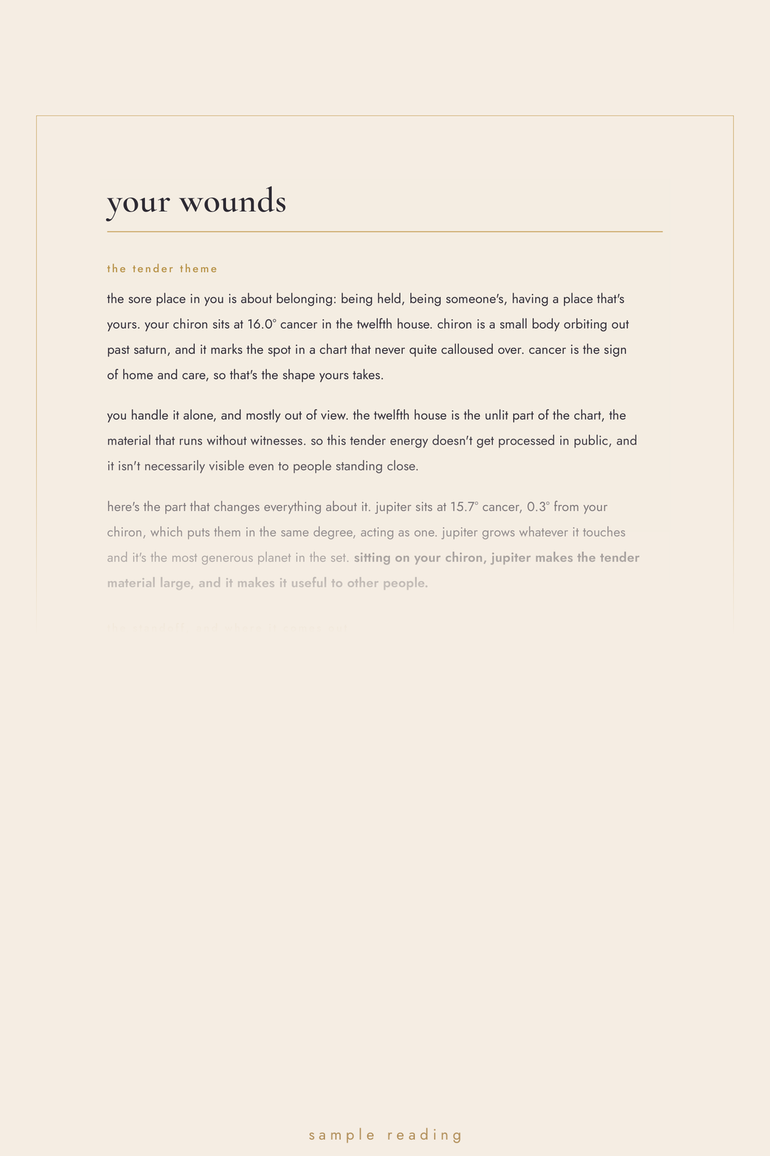 sample reading - your wounds
