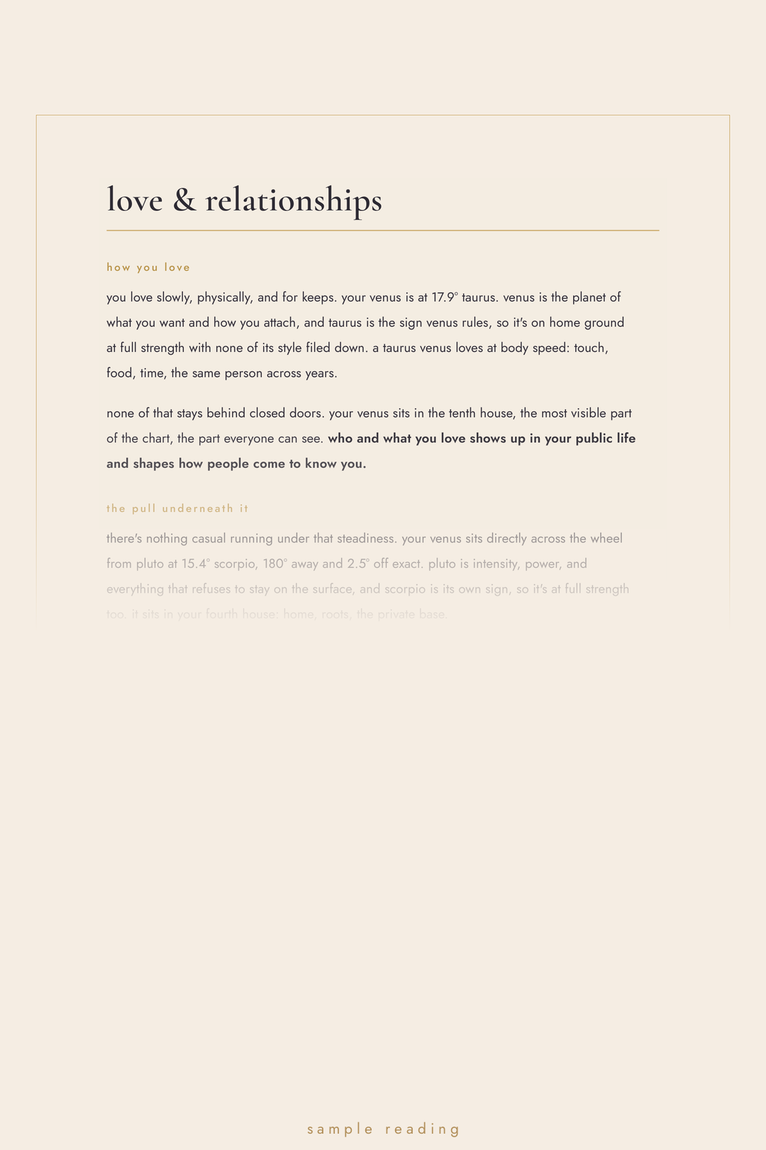 sample reading - love & relationships